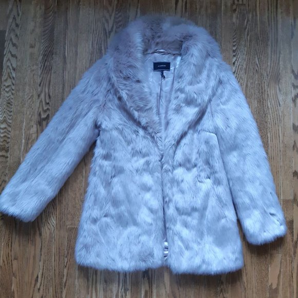 Le Chateau cream/beige fur coat - Picture 4 of 5